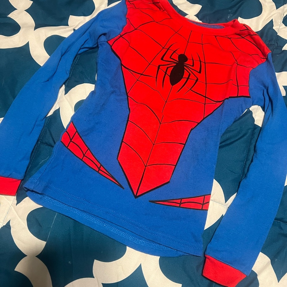 Spider-Man Design Long Sleeve Pajama Shirt